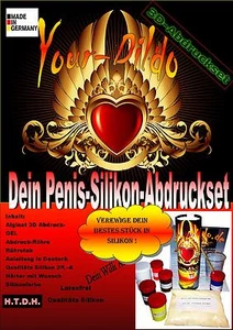 Penis Abdruckset Schwarz Geschenk Männer u.Frauen incl.2 Abdruckgel - Bild 1 von 4