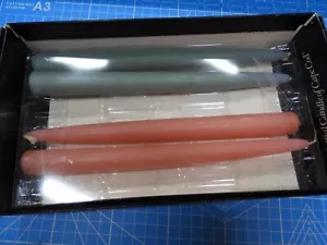 4 Unused Colonial Candle of Cape Cod CCCC 10" Green & Mauve Dinner Tapers - Picture 1 of 3