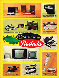 PUBLICITE ADVERTISING 114  1967  RADIOLA  téléviseur éléctrophone aspirateurs