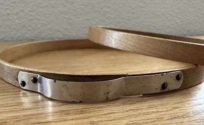 Vintage PRINCESS Embroidery Hoop 6" Wood Round Steel Bow Spring Tension - Image 1 of 4