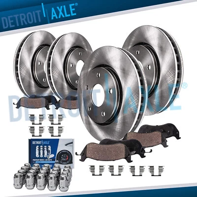 Front & Rear Disc Rotors Brake Pads w/20pc Wheel Lug Nuts for S10 Bravada Blazer - Image 1 of 4