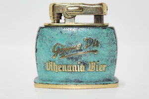 Rhenania Tischfeuerzeug Benzin Feuerzeug Lighter, brennt, Sammler, rar, alt - Bild 1 von 4