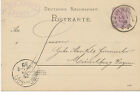 DT.REICH „CÖLN (RHEIN)“ (KÖLN) K1 a. 5 Pf Ziffer violett Kab.-GA-Postkarte 1889