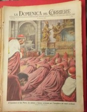 LA DOMENICA DEL CORRIERE n°37 frontespizi ( tavole doppie pittore W.Molino) 1953