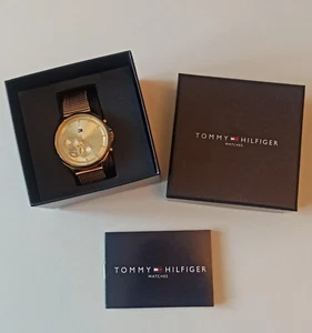 TOMMY HILFIGER UHR GOLD farbig METALLARMBAND MARKENUHR WEIHNACHTSGESCHENK - Bild 1 von 5