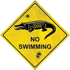 Sticker decal vinyl car road sign australia no swimming crocodile