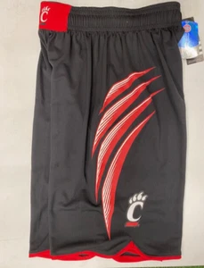 Cincinnati Bearcats Adidas Basketball Shorts Black/Red Mens Small NWT - Picture 1 of 6