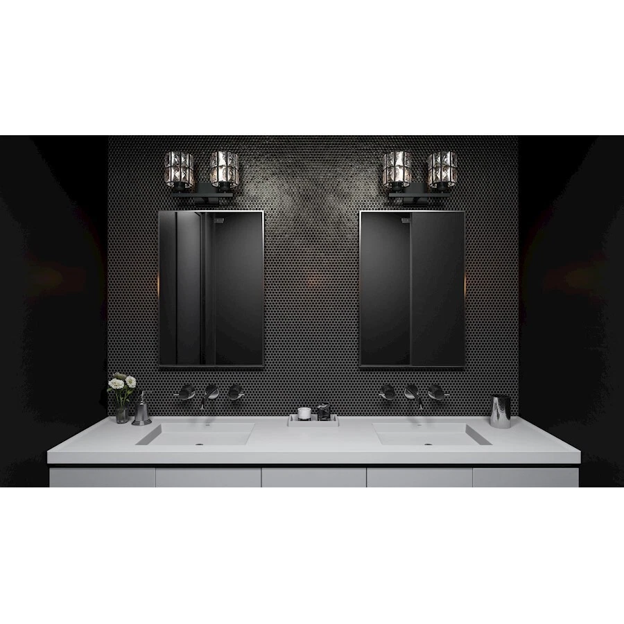 Quoizel Gibson 2 Light Bath Vanity, Matte Black - GIB8613MBK - Image 1 of 1