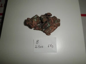 2.4oz U.P. MICHIGAN NATIVE COPPER ORE FLOAT NUGGET SPECIMEN JEWELRY SUPPLY CRAFT - Picture 1 of 8