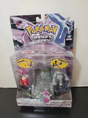 NUEVO 2008 Pokemon Diamond Pearl Battle Link Machop Medicham Fighting Figured Foto 1 de 4