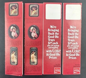 Vintage 1973 Coca Cola Reproduction 1920's Metal Tray Order Form Brochures - Picture 1 of 8