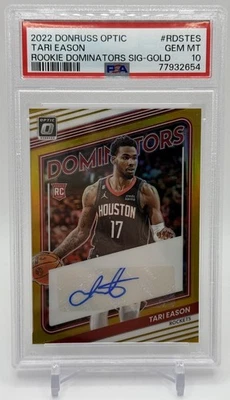 2022-23 Donruss Optic Tari Eason Rookie Dominators Auto Gold /10 Gem Mint PSA 10 - Image 1 of 4
