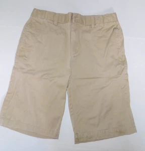 Boys Shorts Uniform Khaki Size 18 Lands End 14 15 years Adjustable Waist - Picture 1 of 8