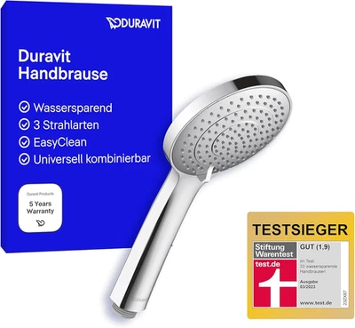 Duravit Universal Duschkopf, Duschbrause Mit 3 Strahlarten (Rain, Intense , Soft - Bild 1 von 4