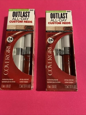 ¡NUEVO! Brillo de labios para todo el día 2 cubiertas Girl Outlast/rojos personalizados/escarlata de firma  Foto 1 de 4