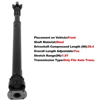 Conjunto de hélice de eje de transmisión delantero 5C344A376DA para Ford F-350 Super Duty 2005-2007 Foto 1 de 4