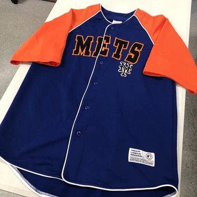 Camiseta para hombre de los Mets de Nueva York azul mediano MLB béisbol verdadero fan ropa deportiva cosida de colección Foto 1 de 4