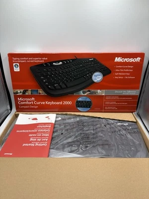 Microsoft Comfort Curve USB Wired Keyboard 2000 UK 105 Key Layout BRAND NEW VGC - Image 1 of 4