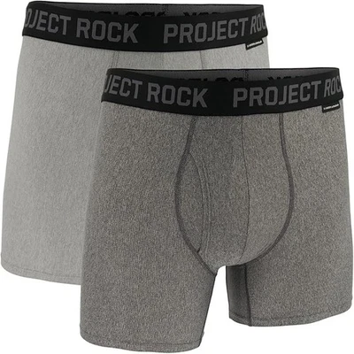 Трусы Under Armour Project Rock Boxerjock Performance Tech упаковка 2 шт. XL серые новые с ценниками - Изображение 1 из 4