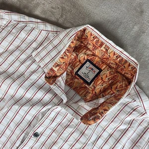 J Jerry Garcia Flip Cuff Plaid Shirt L Long Sleeve Button Up Grateful Dead Large - Picture 1 of 7
