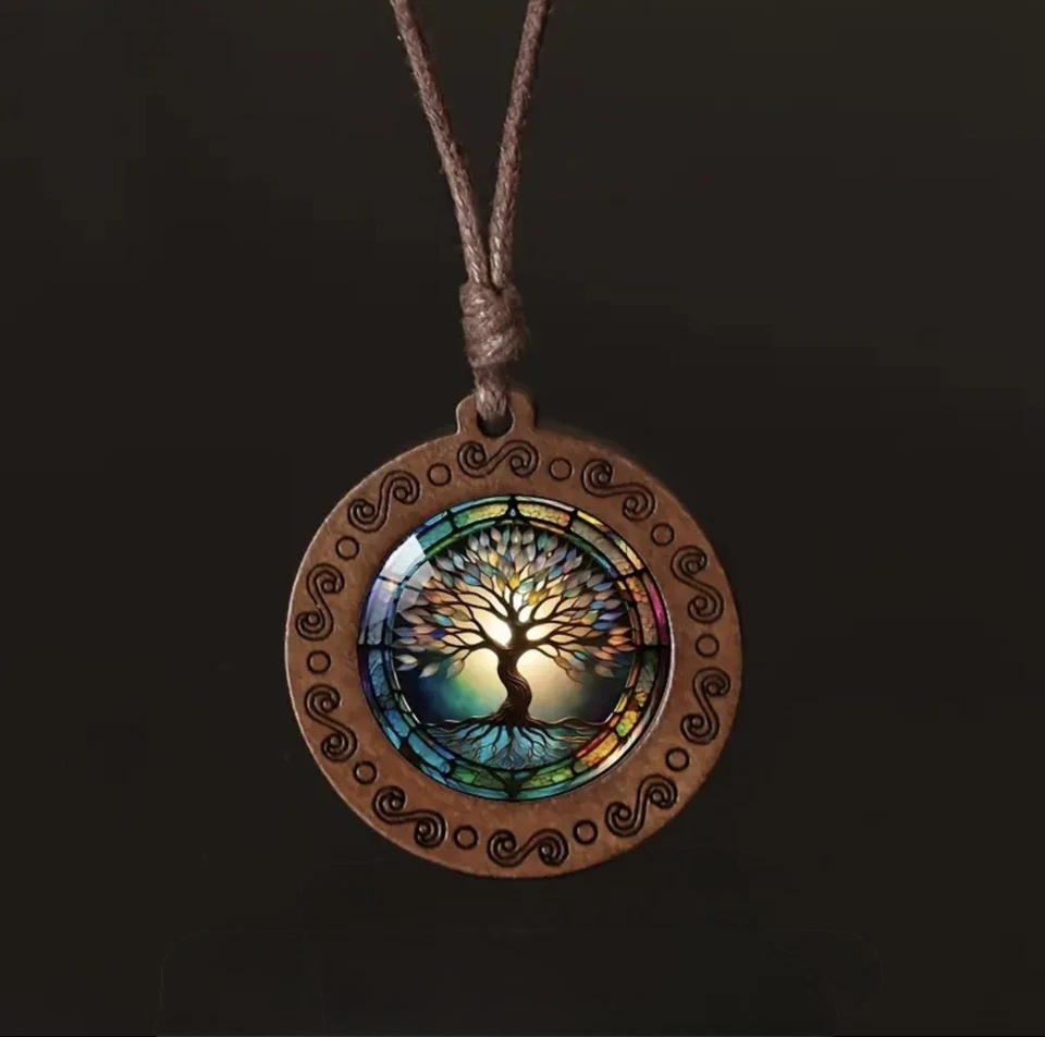 Halskette Holzkette Lebensbaum  Neu - Bild 1 von 1