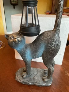 Solarleuchte Katze Außenstatuen für Garten: Außendeko Katzenfigur - Bild 1 von 9