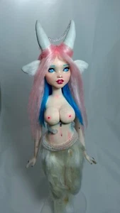 OOAK Pastel Fantasy Faun Satyress Puppe Figur - Bild 1 von 14
