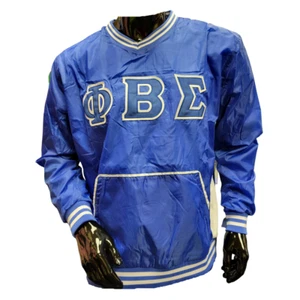 PHI BETA SIGMA FRATERNITY WINDBREAKER PHI BETA SIGMA PULLOVER WINDBREAKER JACKET - Picture 1 of 2