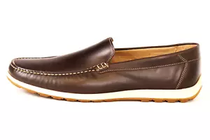 Men's Ecco Dip Moc Toe Driving Loafer, Size 46EU - Brown - Picture 1 of 5
