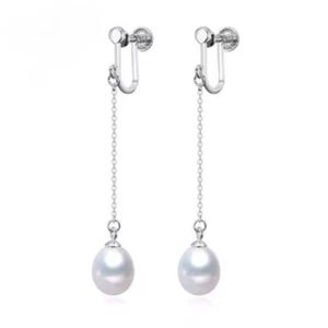 Damen Ohrringe Ohrhänger 925er Sterling Silber Süßwasser Perle AAA Ohrschmuck - Bild 1 von 6