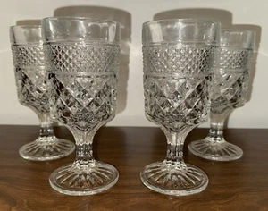 Anchor Hocking Set of 4 Wexford Water Goblets 10 Oz. Beverage Glasses 6.5” - Picture 1 of 5