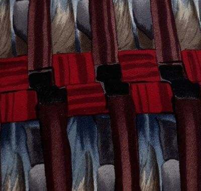 Cocktail Collection Men's Tie Beer Multicolor 100% Silk Made in USA - Image 1 of 4