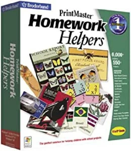Printmaster Homework Helpers Pc New XP Cd Sealed In Paper Sleeve Learning Fun - Picture 1 of 3