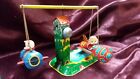 Japan Tin - Yone Amusement Park Rocket Ride Space Wind Up Toy - Yoneya