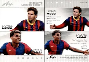2024 Leaf EXCLUSIVE LEGENDS LIONEL MESSI / LAMINE YAMAL #ELE-23 SOCCER - Picture 1 of 1