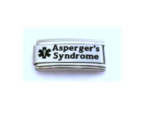 9mm Classic Size Italian Charms S10 Medical Alert Asperger's Syndrome - Picture 1 of 1
