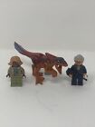 Three Lego Jurassic World Minifigs: Ian Malcolm, Kayla Watts & Pyroraptor