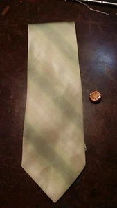 CORBATA PALATINA MARRÓN VERDE OMBRE RAYAS DISEÑADOR HOMBRE ENVÍO GRATUITO - Imagen 1 de 3
