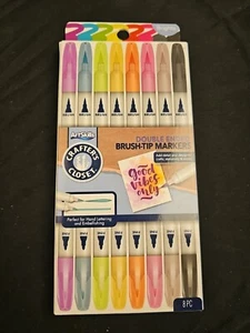 Art skills Crafter's Closet Brights Double Ended Brush Tip Markers - Picture 1 of 2