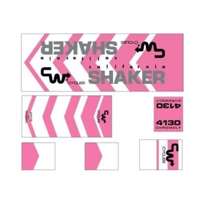 CW - California Shaker - Pink on white decal set - Picture 1 of 1