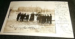 AMAZING RPPC - Burning Female Effigy after Chapel, Northfield Minnesota Postcard - Picture 1 of 4