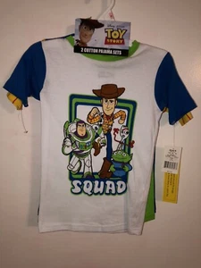 NEW Disney Boys Toy Story 4 Sheriff Woody 4 Piece Pajamas PJ's Shorts Sleep Set - Picture 1 of 4