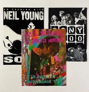 3 Neil Young Concert Programs 1987 Crazy Horse, 1999 Solo & 2000 w/ CSNY Tours - Picture 1 of 22