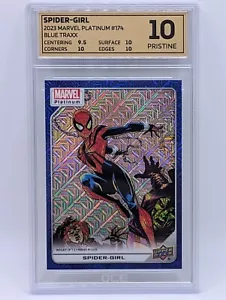 2023 MARVEL PLATINUM #174 SPIDER-GIRL BLUE TRAXX /499 GRADED 10 - Picture 1 of 2