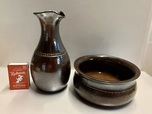 Vintage Bendigo Pottery Dish Bowl and Oil Vinegar Bottle - Picture 1 of 12