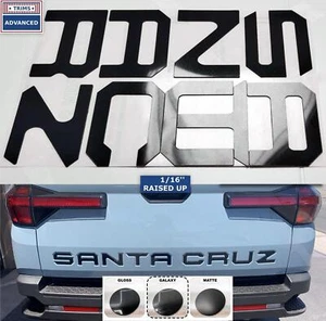 Galaxy Black Plastic Letters for Hyundai Santa Cruz 2022 23 2024 Inserts US MADE - Picture 1 of 3