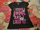 I kissed a Ghoul and I liked it  L 11 13 juniors NWT NOS tee shirt Halloween