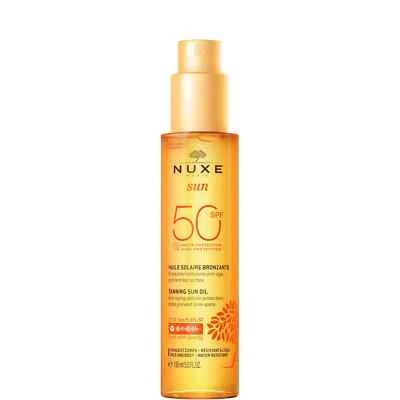 Nuxe Sun Olio Solare Abbronzante Alta Protezione SPF 50 Viso e Corpo 150 ml - Immagine 1 di 4