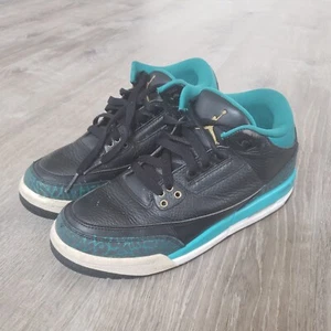 Nike Air Jordan 3 Retro GS Rio Teal Black 441140-018 Youth 6.5Y Shoes Sneakers - Picture 1 of 14