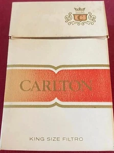 🔔🔔Vintage Carlton Cigarette Cigarettes Cigarette Paper Box Empty Cigarette - Picture 1 of 5